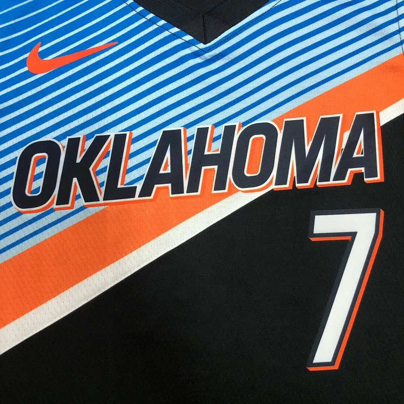 2021 NBA Oklahoma City Thunder Basketball Jersey city version #7 ANTHDNY