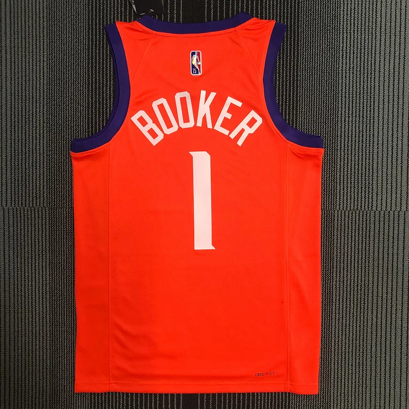 NBA Phoenix Suns Basketball jersey trapeze limited Orange #1 BOOKER