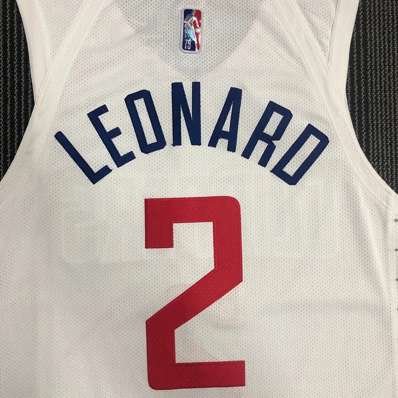 AU player version NBA Los Angeles Clippers Basketball jersey     White  #2   LEONARD