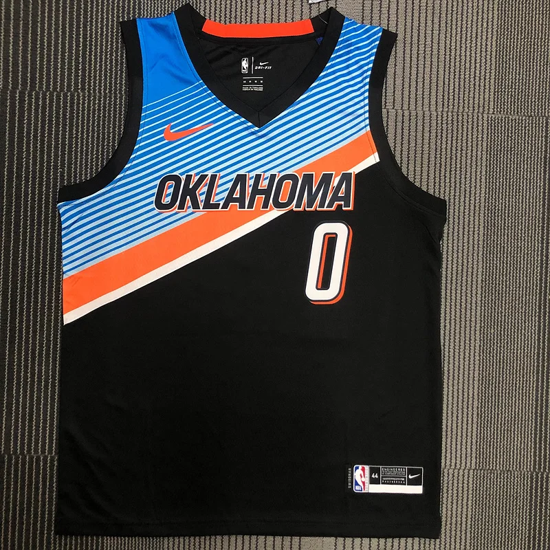 2021 NBA Oklahoma City Thunder Basketball Jersey city version #0 WESTBROOK