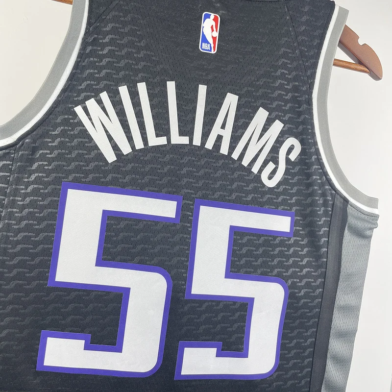 2023 Sacramento Kings Basketball Jersey trapeze limited #55 WILLIAMS