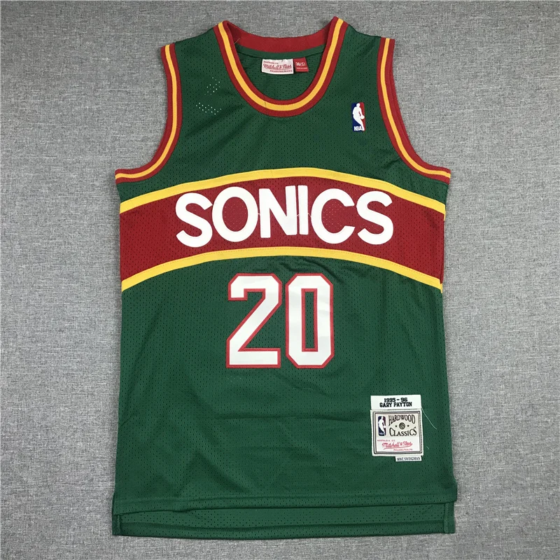 Mitchell Ness NBA Seattle SuperSonics Basketball jersey 20 Green red