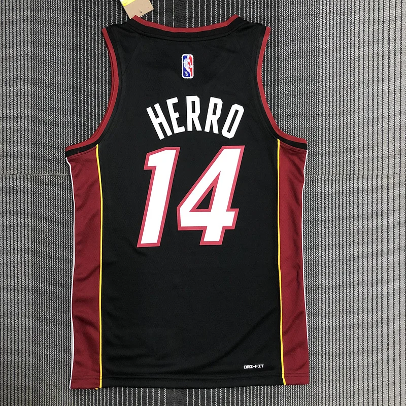 75th anniversary NBA Miami Heat basketball jersey Black #14 HERRO