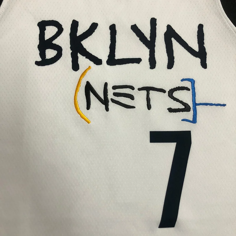 Brooklyn Nets Basketball jersey Graffiti White #7 DURANT