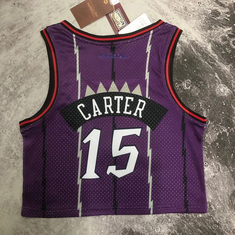 Mitchell Ness Women Retro NBA Toronto Raptors Basketball Jersey Purple #15 CARTER