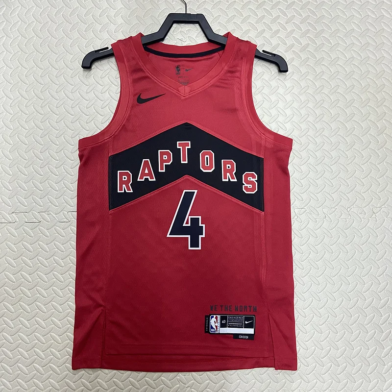 2023 NBA Toronto Raptors Basketball Jersey Aawy Red #4 BARNES