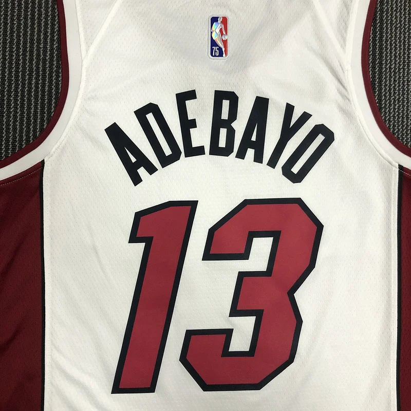 75th anniversary NBA Miami Heat basketball jersey White #13 ADEBAYO