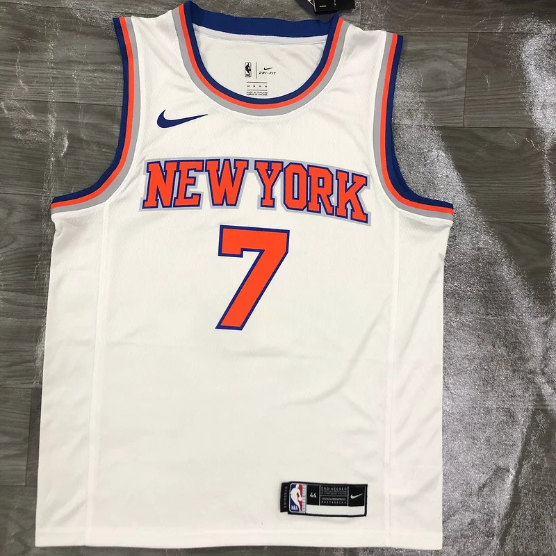 New York Knicks Basketball Jersey White #7 ANTHONY