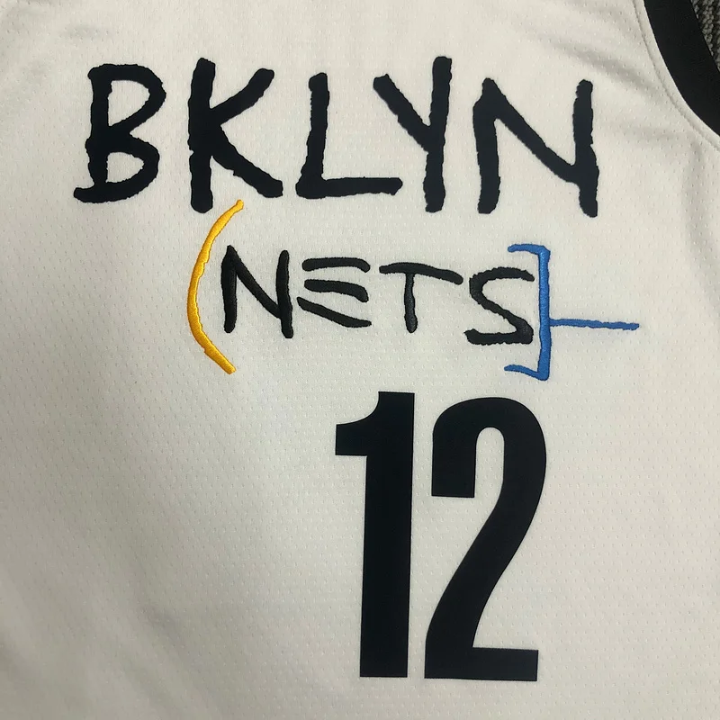 Brooklyn Nets Basketball jersey Graffiti White #12 HARRIS