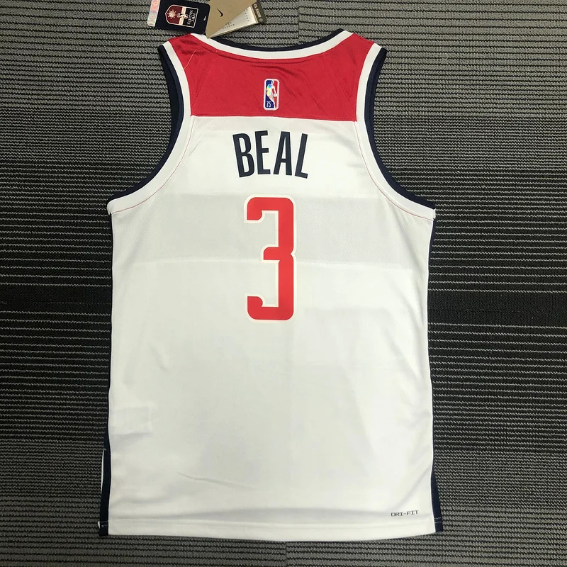 75th anniversary Washington Wizards Basketball Jersey White #3 BEAL