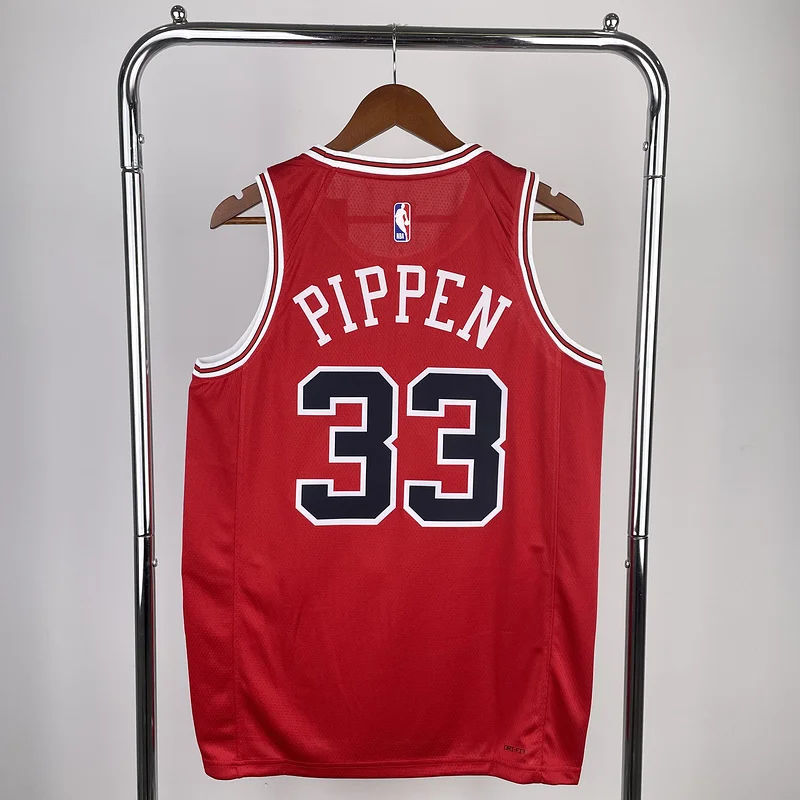 2023 Season NBA Chicago Bulls Basketball jersey red #33 PIPPEN