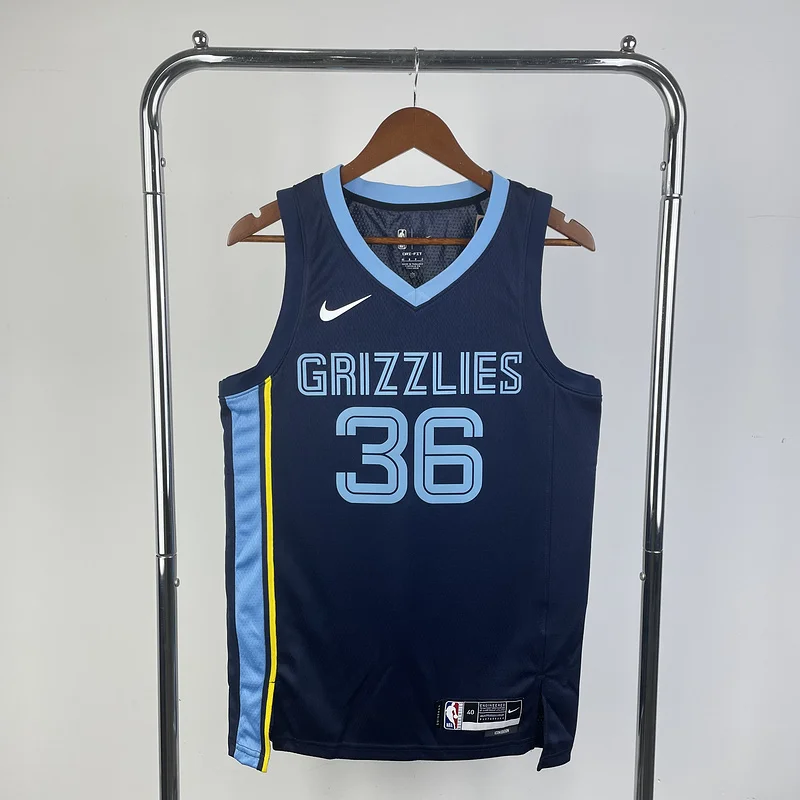 2023 Season NBA Memphis Grizzlies Basketball Jersey Aawy Blue #36 SMART