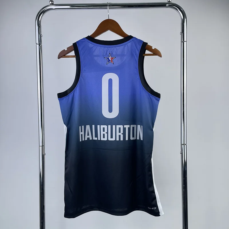 2023 Indiana Pacers Basketball Jersey All-Star Blue #0 HALIBURTON