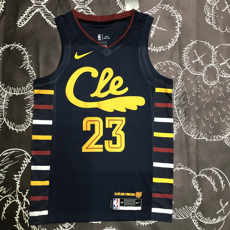 Cleveland Cavaliers Basketball Jersey stripe #23 JAMES