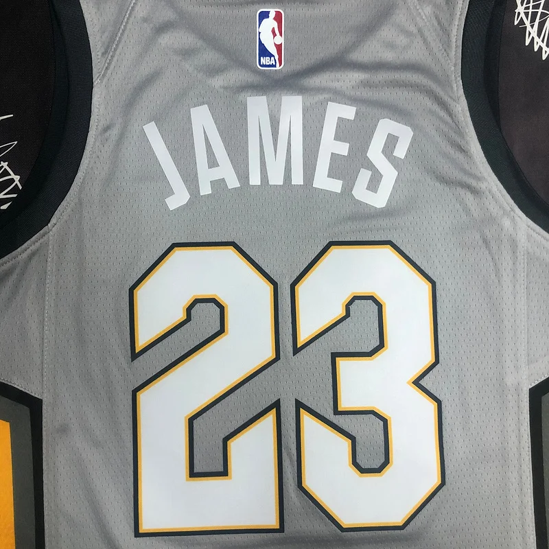 2018 Cleveland Cavaliers Basketball Jersey Gray #23 JAMES