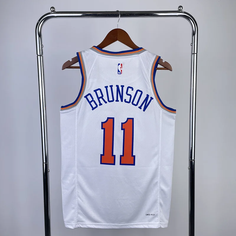 2023 New York Knicks Basketball Jersey White #11 BRUNSON