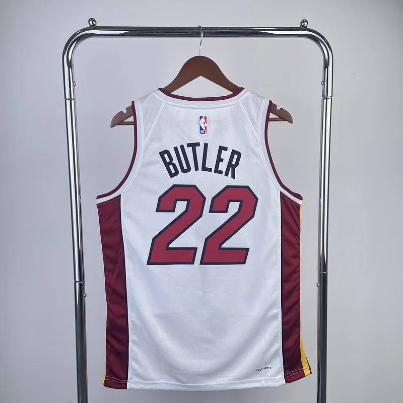 NBA Miami Heat basketball jersey V-neck White #22 BUTLER