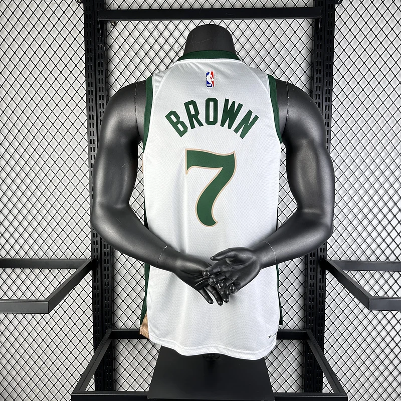 2024 Season NBA Boston Celtics Basketball Jersey city version #7 BROWN