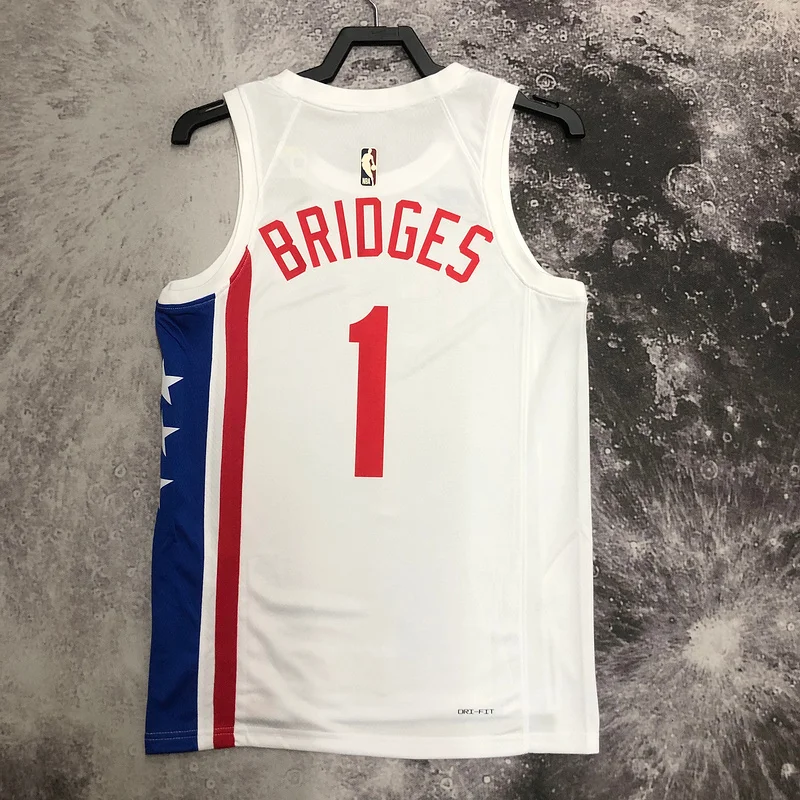 2023 Season Brooklyn Nets Basketball jersey Retro #1 BRIDGES