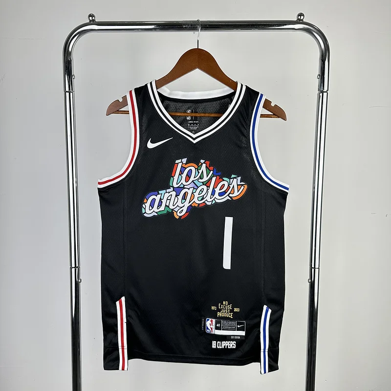 2023 Season   NBA Los Angeles Clippers Basketball jersey  city version  #1    HARDEN