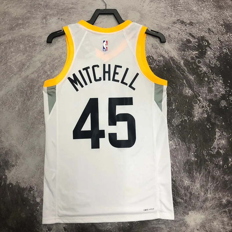 2023 Utah Jazz Basketball Jersey Home White #45 MITCHELL