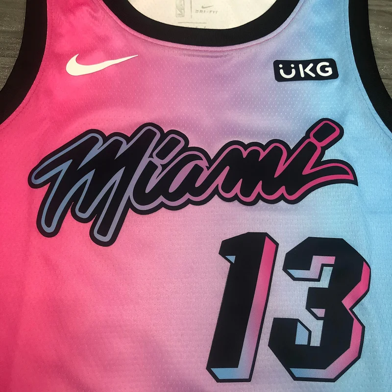 2021 Season NBA Miami Heat basketball jersey city version #13 ADEBAYO