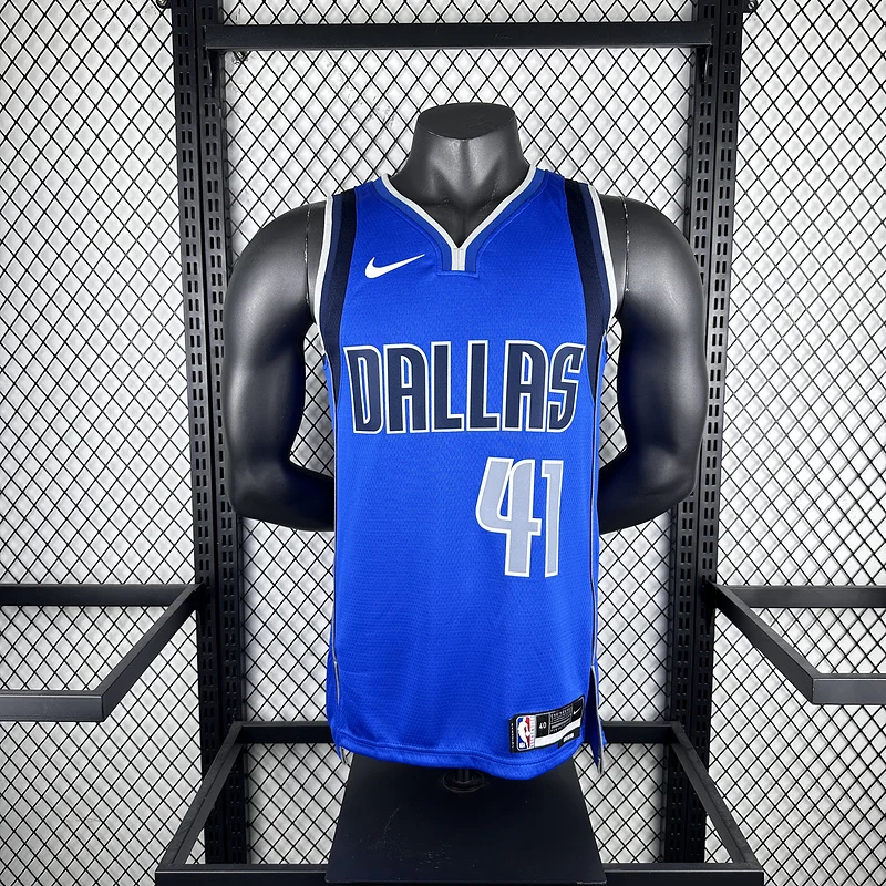 NBA Dallas Mavericks basketball jersey Blue Aawy #41 NOWITZKI