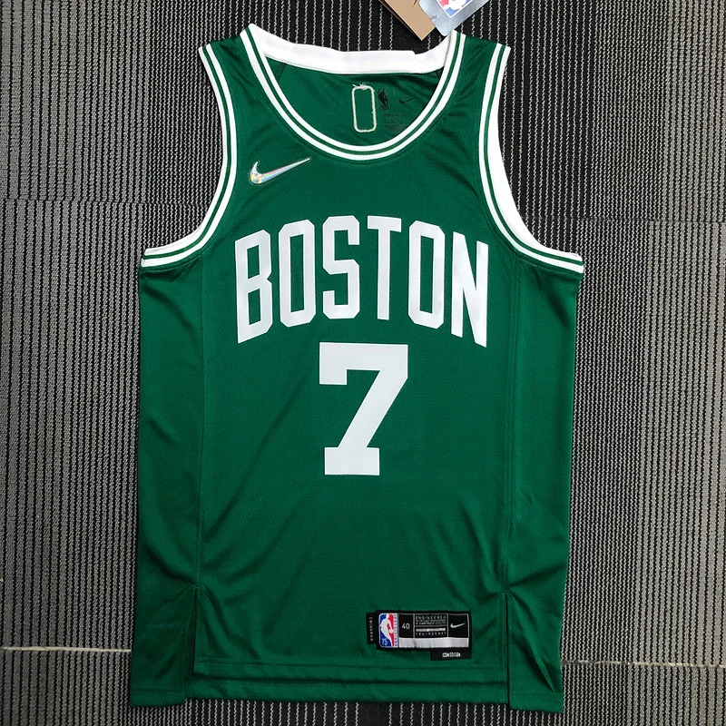 75th anniversary NBA Boston Celtics Basketball Jersey Green #7 BROWN