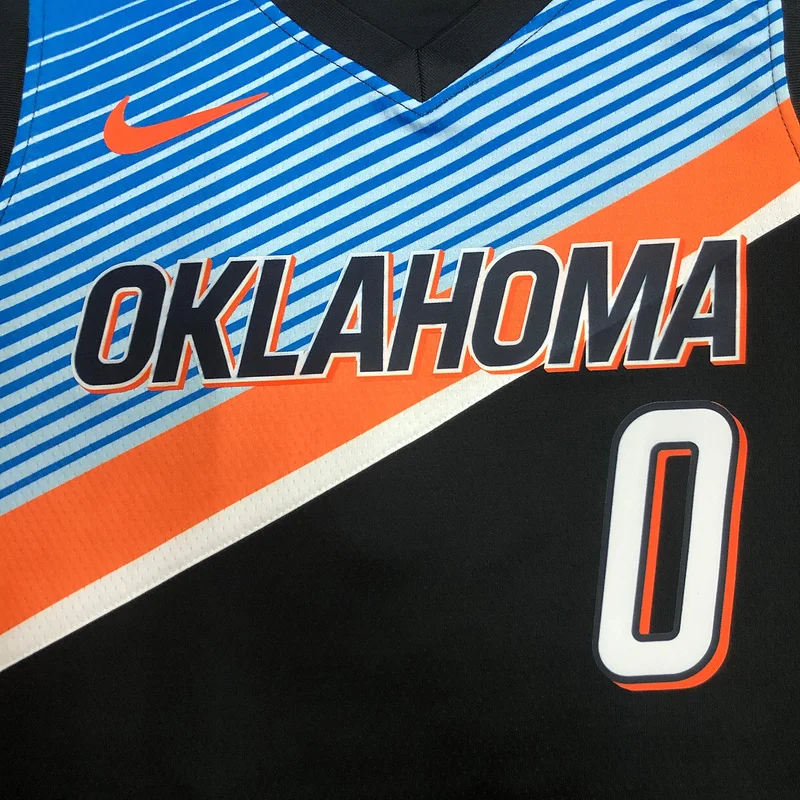 2021 NBA Oklahoma City Thunder Basketball Jersey city version #0 WESTBROOK