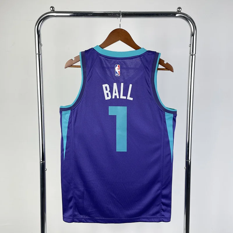 2020  Charlotte Hornets Basketball Jersey  CHA trapeze  limited  #1 BALL