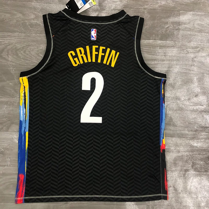 2021 Season Brooklyn Nets Basketball jersey city version graffiti style #2 GRIFFIN