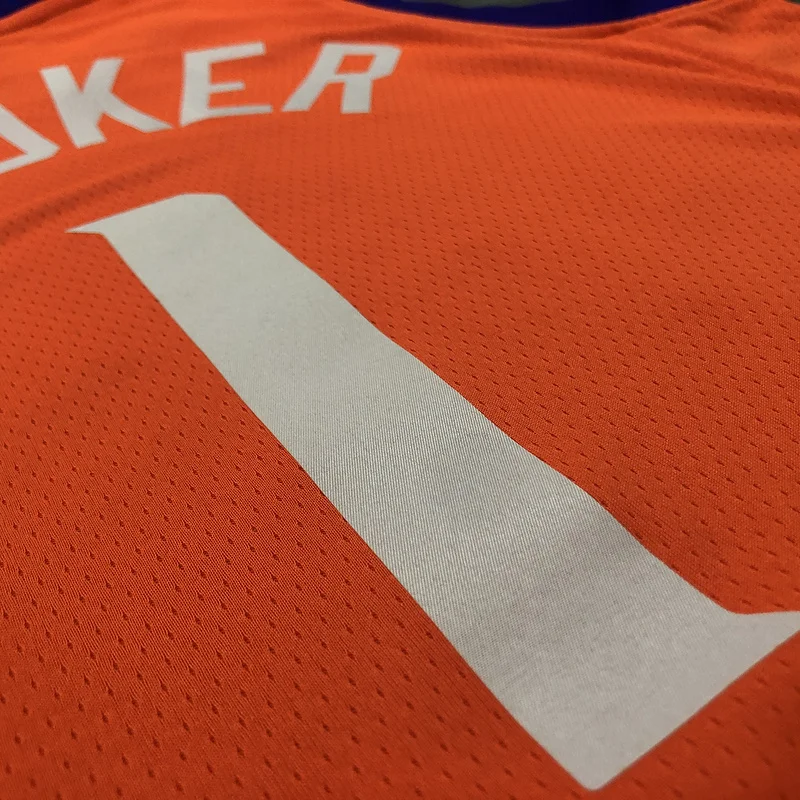 2021 Season NBA Phoenix Suns Basketball jersey Jordan theme Orange #1 BOOKER