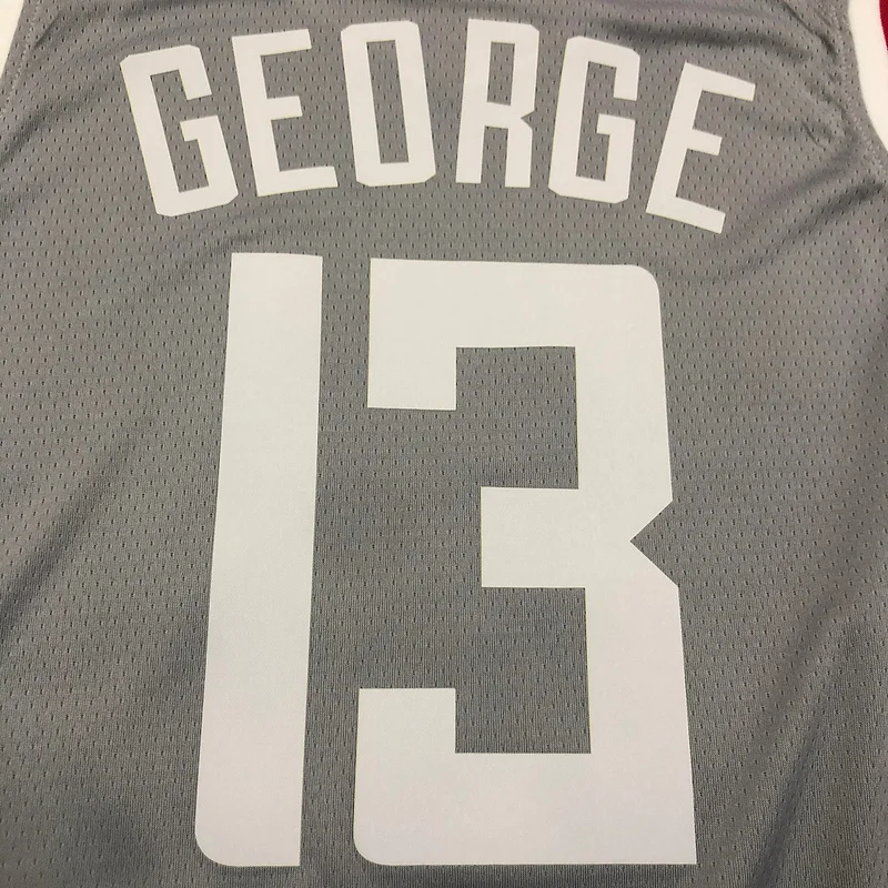 2021 Season  NBA Los Angeles Clippers Basketball jersey   bonus edition   Gray  #13   GEORGE