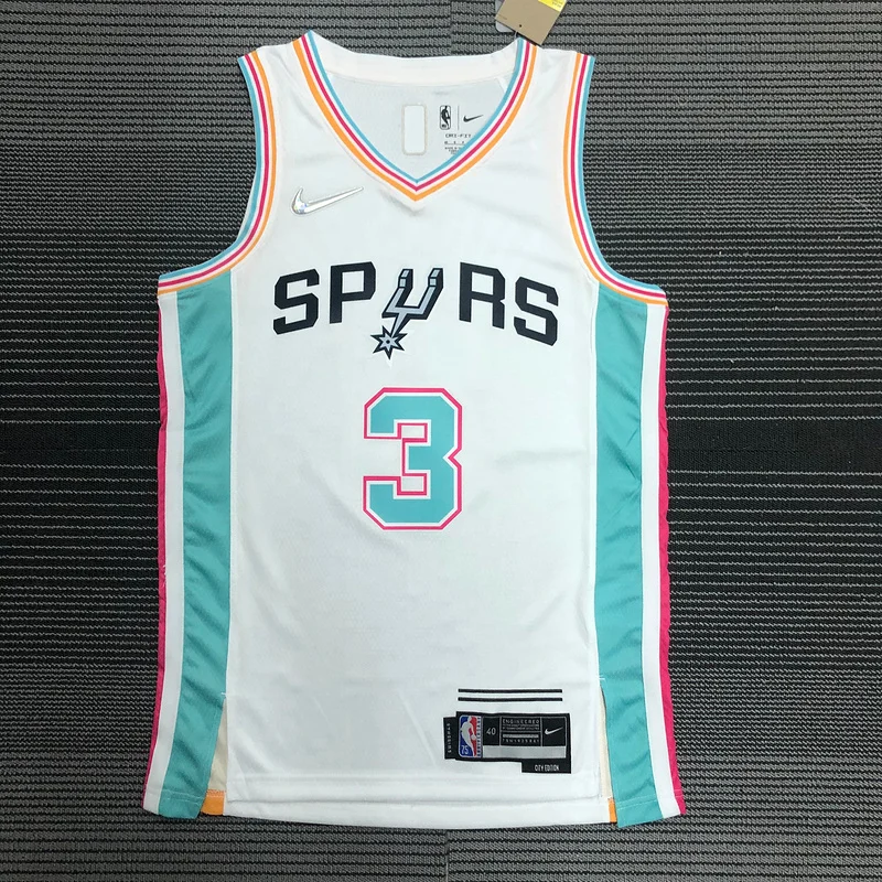 2022 San Antonio Spurs Basketball Jersey city version #3 JOHNSON