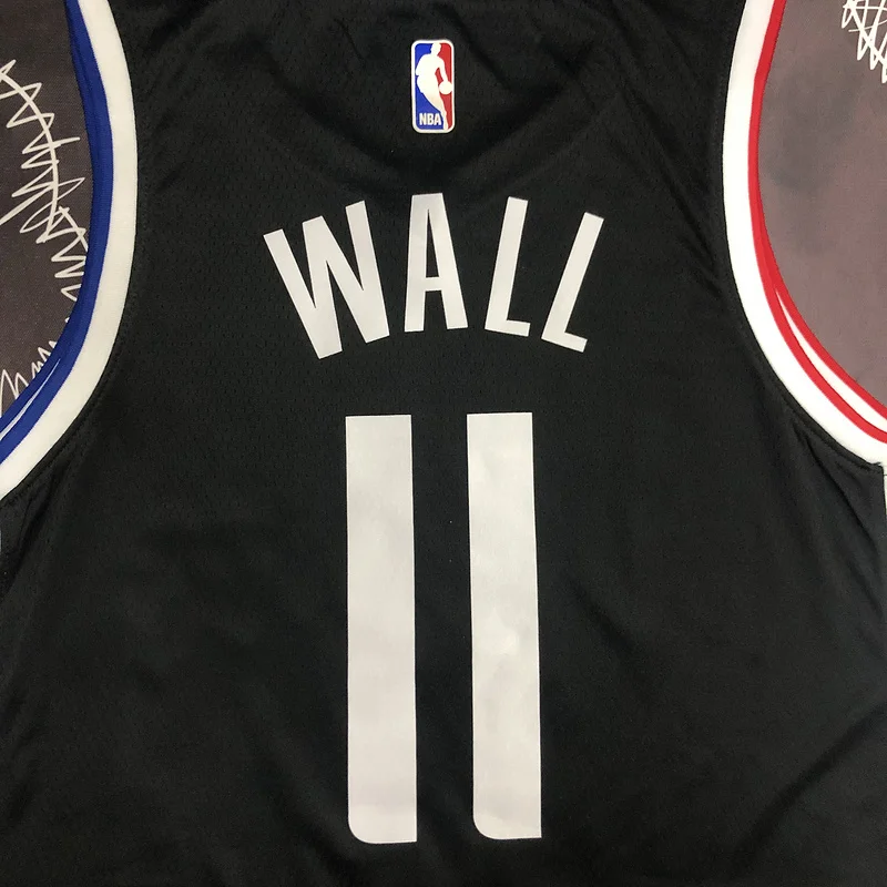 NBA Los Angeles Clippers Basketball jersey   Latin  Black   #11   WALL