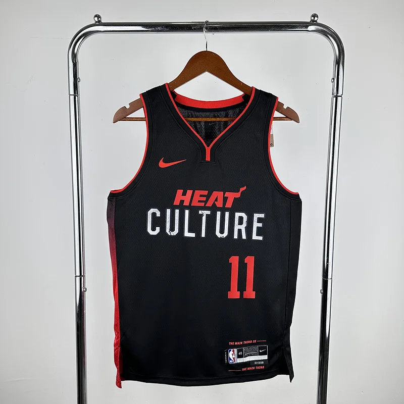 2024 Season NBA Miami Heat basketball jersey city version #11  JAQUEZ JR