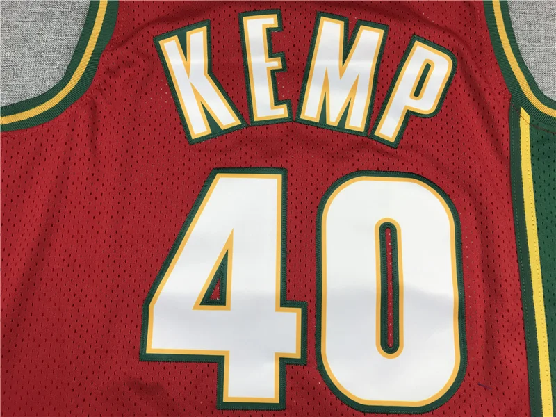 NBA Seattle SuperSonics Basketball jersey 40 Retro red