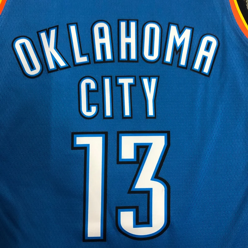 NBA Oklahoma City Thunder Basketball Jersey Blue #13 HARDEN