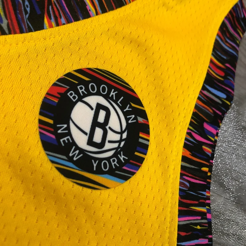 Brooklyn Nets Basketball jersey Commemorative Edition Yellow Camouflage #12 HARRIS