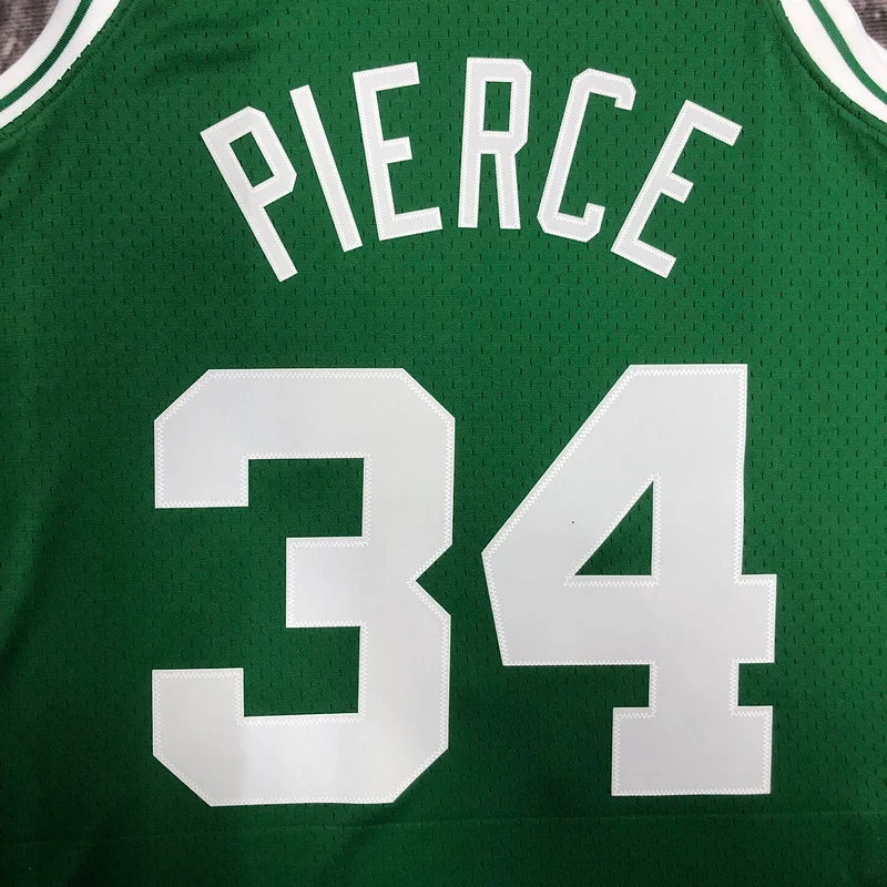 2007 2008 Season MN Hot Print Retro NBA Boston Celtics Basketball Jersey Green #34 PIERCE