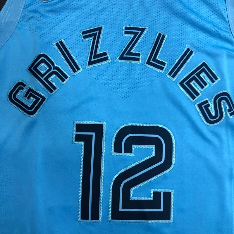 AU Player Version NBA Memphis Grizzlies Basketball Jersey Blue #12 MORANT