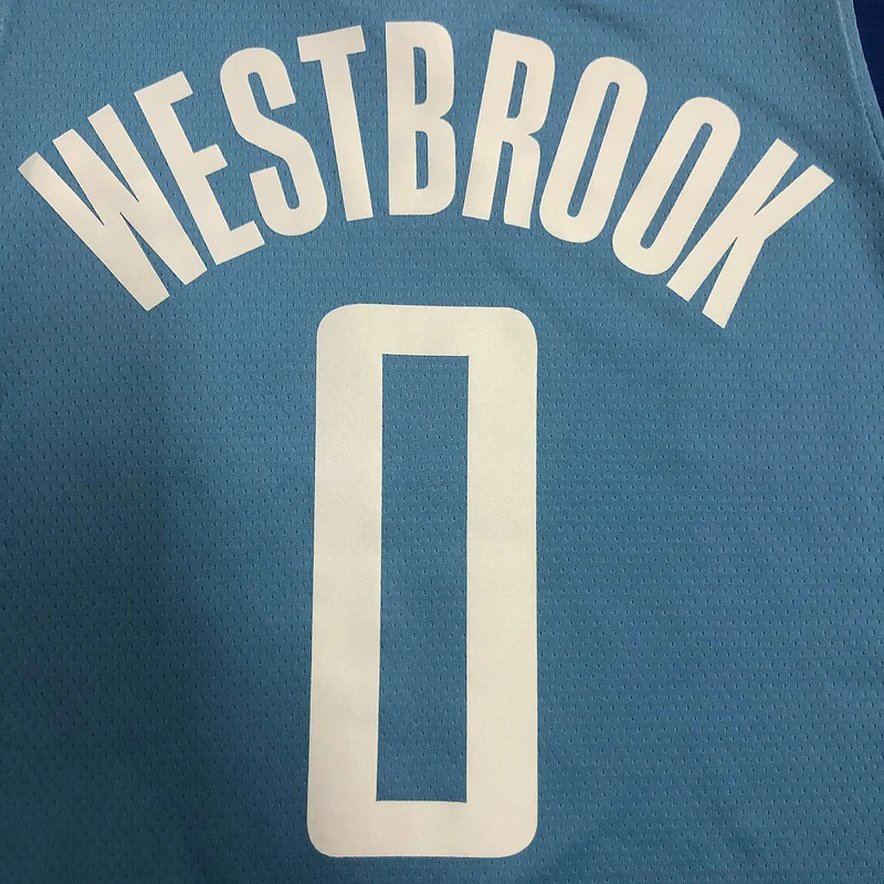 2021 Houston Rockets Basketball Jersey city version Blue #0 WESTBROOK