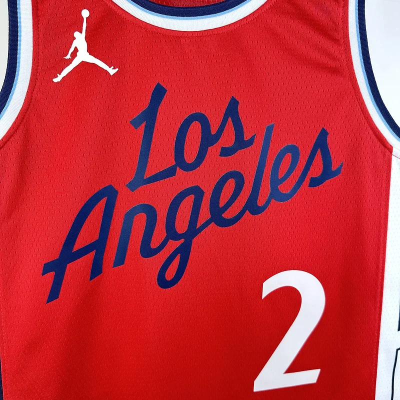 2025 Season    NBA Los Angeles Clippers Basketball jersey    trapeze  limited   Red  #2   LEONARD