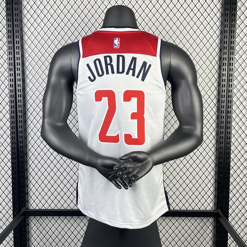 2023  Washington Wizards Basketball Jersey   Home  White  #23    JORDAN