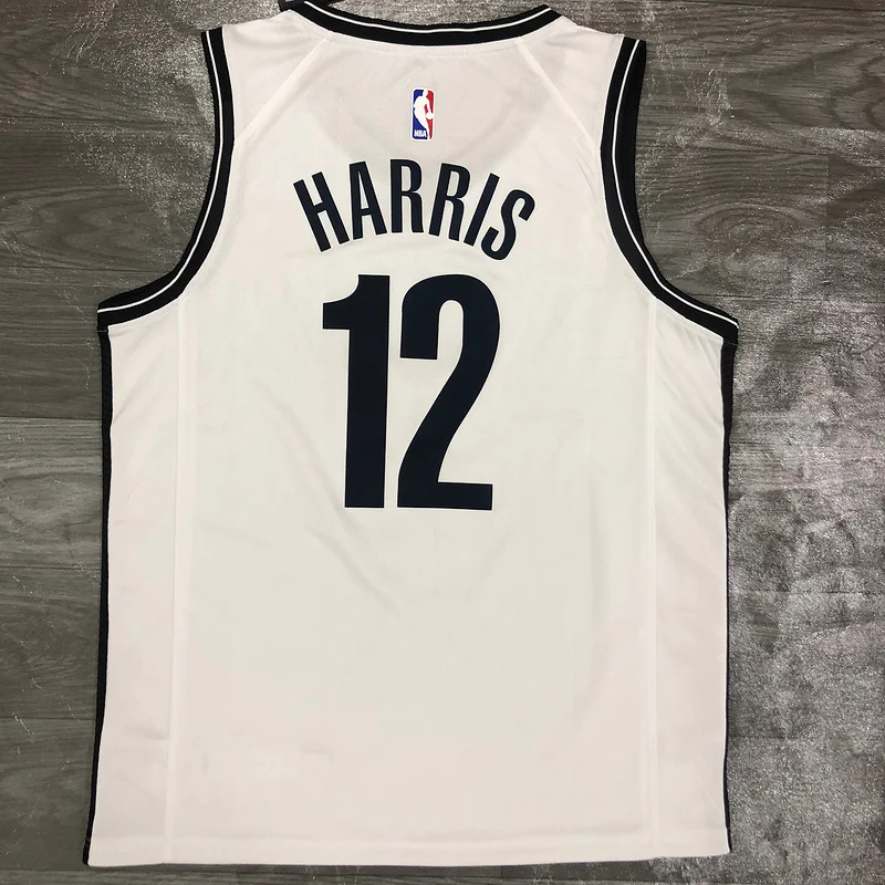 Brooklyn Nets Basketball jersey V-neck  White #12 HARRIS