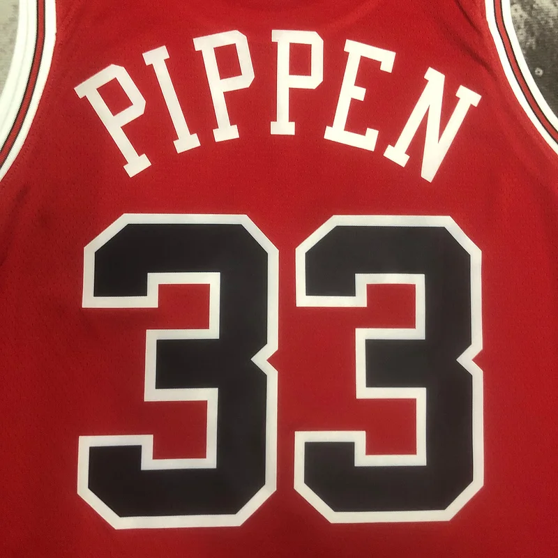 2023 Season NBA Chicago Bulls Basketball jersey red #33 PIPPEN