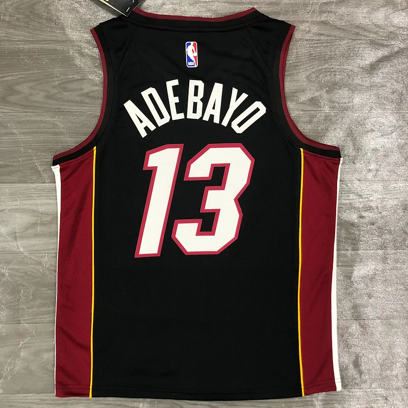 NBA Miami Heat basketball jersey V-neck Black #13 ADEBAYO