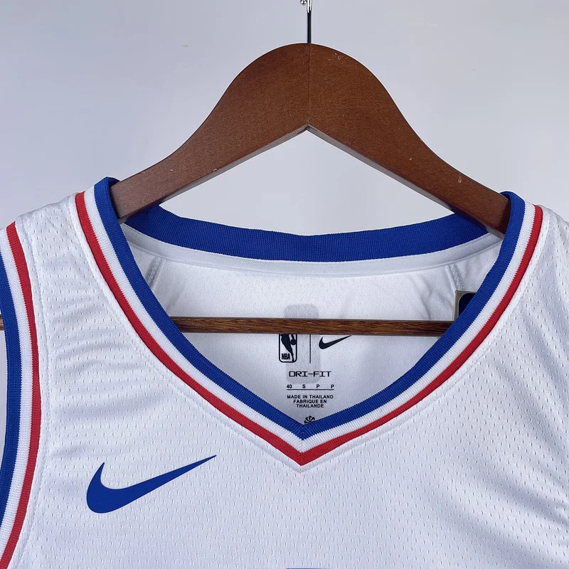 2023 Season NBA Philadelphia 76ers Basketball Jersey Home White #0 MAXEY