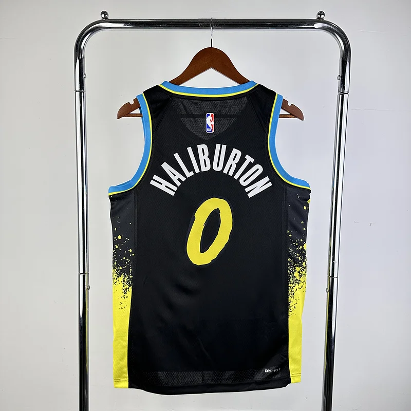 2024 Indiana Pacers Basketball Jersey city version #0 HALIBURTON