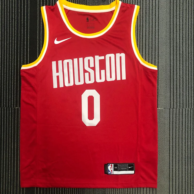 Houston Rockets Basketball Jersey Retro 红 #0 WESTBROOK